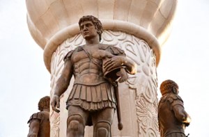 According to a Roman teacher of the 2nd to 3rd century A.D., Alexander The Great had... hair