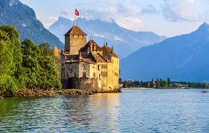 Lake Geneva has one of the world's biggest... as it sits in the middle of the lake