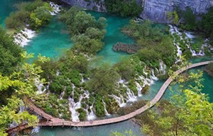 Plitvice Lakes: The park is made up of 16 interconnected lakes, each with its own distinct ..., ranging from azure to green and grey