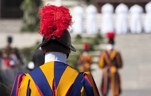 Once sworn in, the Swiss Guard will receive a personal ________ from the Pope