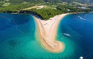 Zlatni Rat Beach: The shape of the beach is not fixed and changes with the direction of the wind and sea ...
